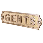 Gents Brass Door plates | Toilet sign 22x5 cm antique finish
